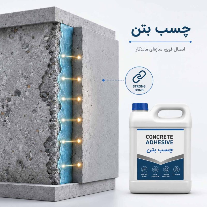 راهنمای جامع چسب بتن: از شناخت رزین‌های آکریلیک تا کاربردهای تخصصی در صنعت ساختمان