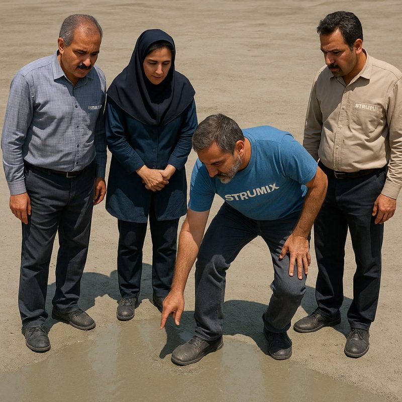 چرا بتن آب می‌اندازد؟ راهنمای کامل تشخیص و کنترل